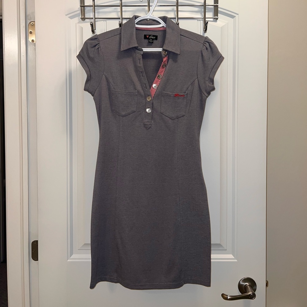 Guess Gray Polo Dress